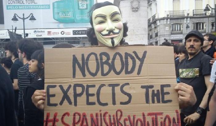 Indignados in marcia verso Madrid