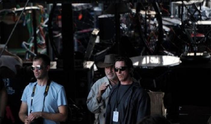 Terrence Malick e Christian Bale insieme sul set
