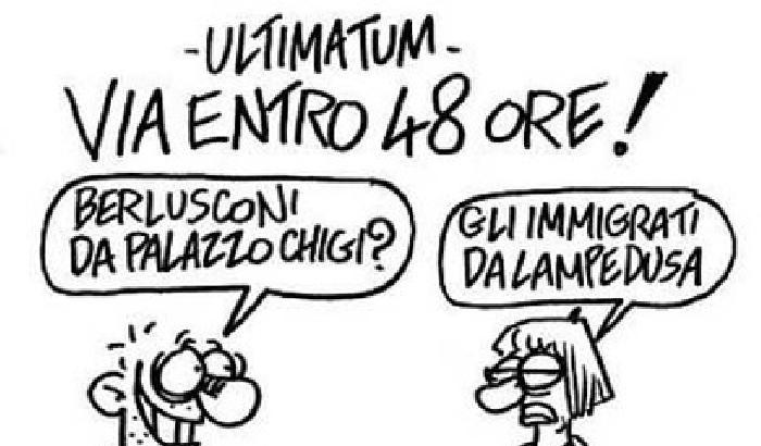 Vauro: Berlusconi e Lampedusa