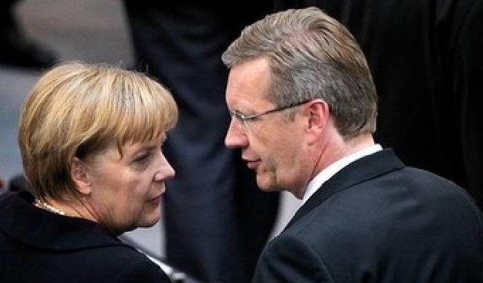 Il presidente tedesco lascia, la Merkel non viene più a Roma