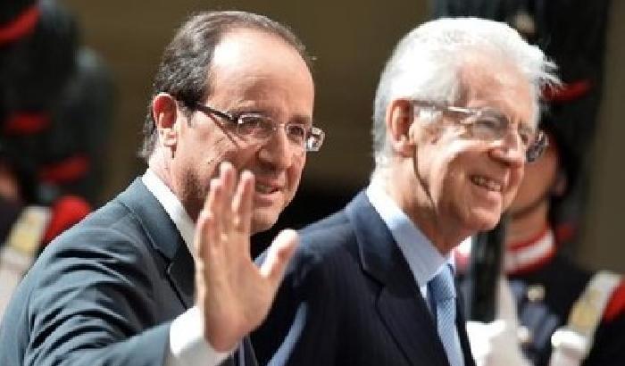 005BBA-NEWS_45437 Hollande da Monti: l'euro è ancora a rischio