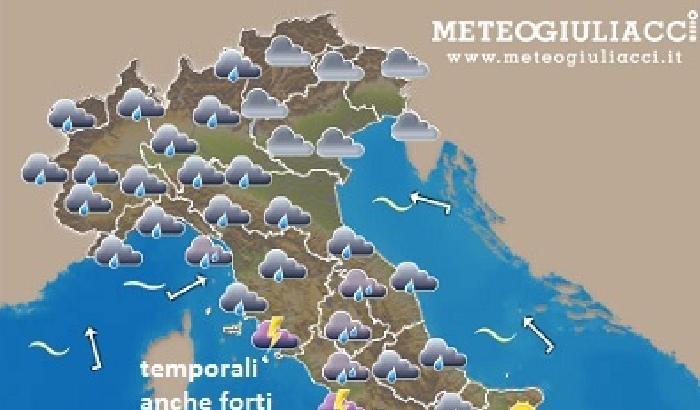 Arriva il brutto tempo al nord, temperature in calo