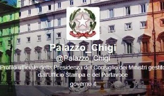 Palazzo Chigi si fa il nuovo account Twitter