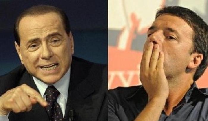 0090CA-NEWS_69295 Berlusconi arruola Renzi. Lui: non mi compri