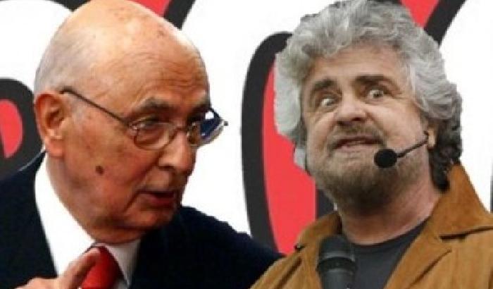00B4E1-NEWS_89425 Grillo va da Napolitano al Quirinale