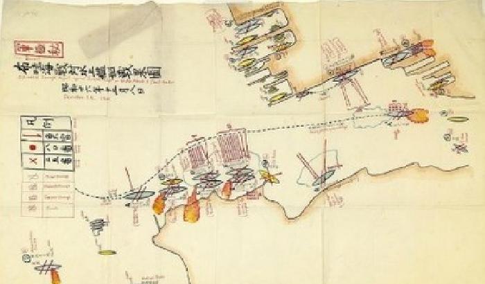 All'asta la mappa dell'attacco a Pearl Harbor