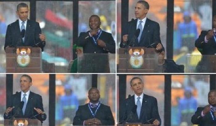 Mandela, sul palco di Soweto un finto interprete dei segni
