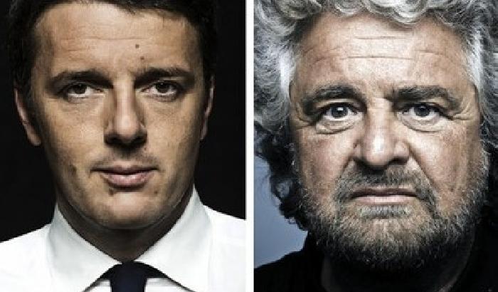 Matteo Renzi e Beppe Grillo