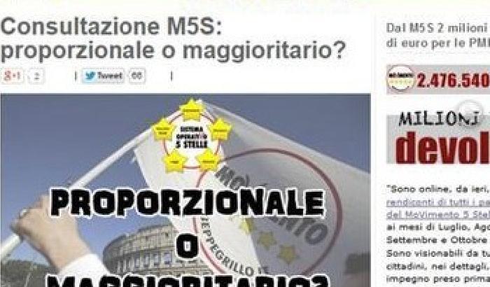 00D1C3-NEWS_106451 Legge elettorale: la base M5s online sceglie il proporzionale