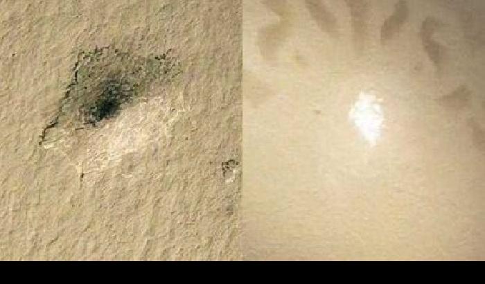 L'opera d'arte è un buco nel muro, ma un operaio lo stucca