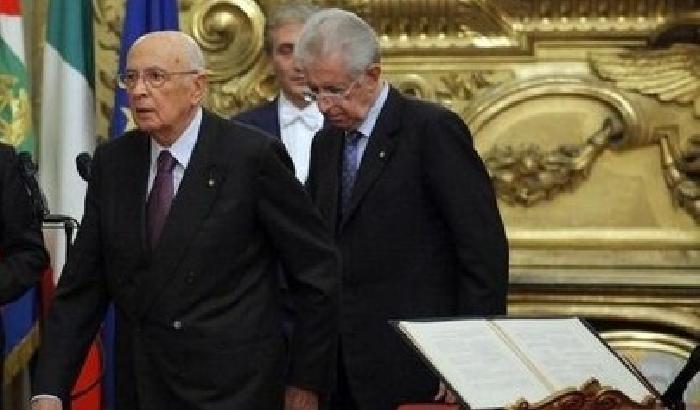 Giorgio Napolitano e Mario Monti