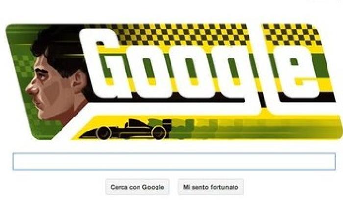 Il doodle dedicato ad Ayrton Senna