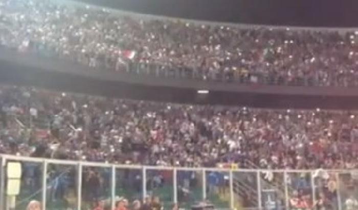 Italia-Azerbajian, a Palermo cantano l'inno in 30mila