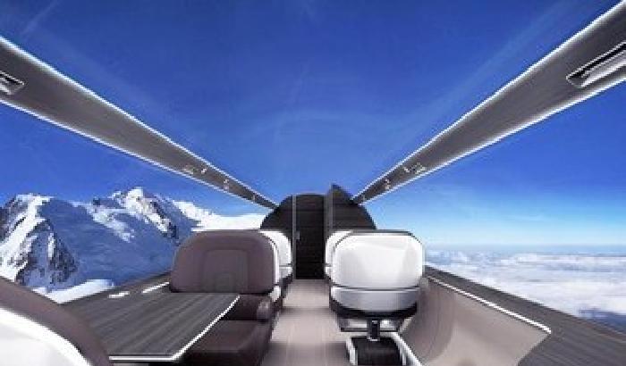 Il futuro degli aerei è senza i finestrini