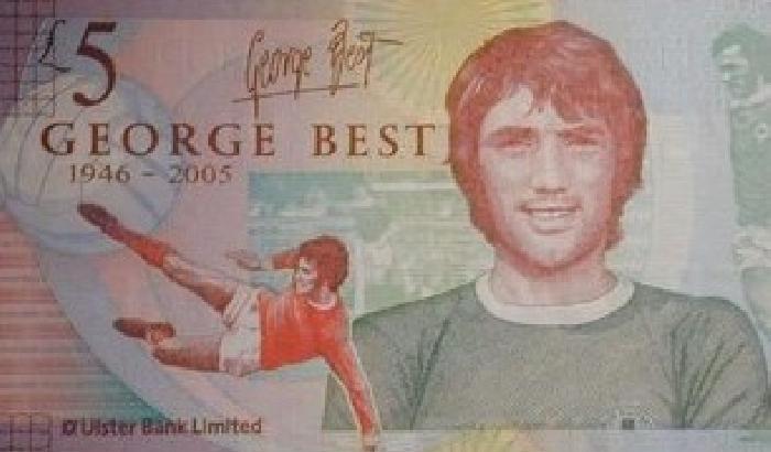 Calcio: George Best su una banconota da 5 sterline