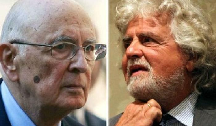 Grillo ironico con Napolitano: sono un eversore