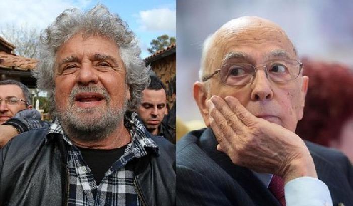 Grillo attacca Napolitano: ha tradito la Costituzione