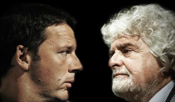 Matteo Renzi e Beppe Grillo