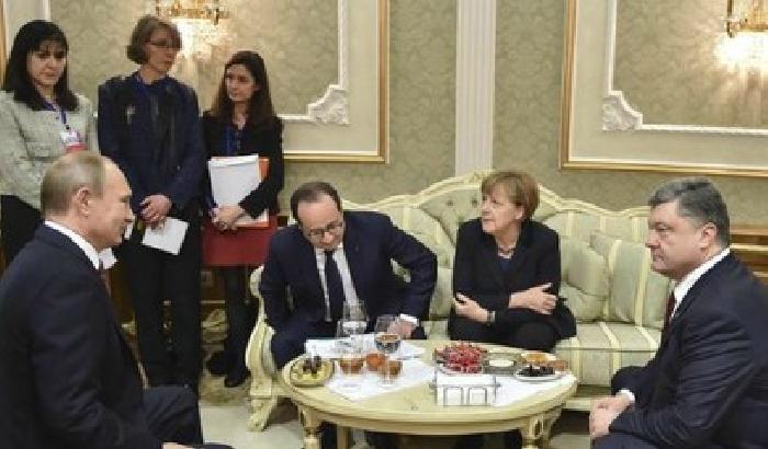 Merkel, Hollande, Putin e Poroshenko