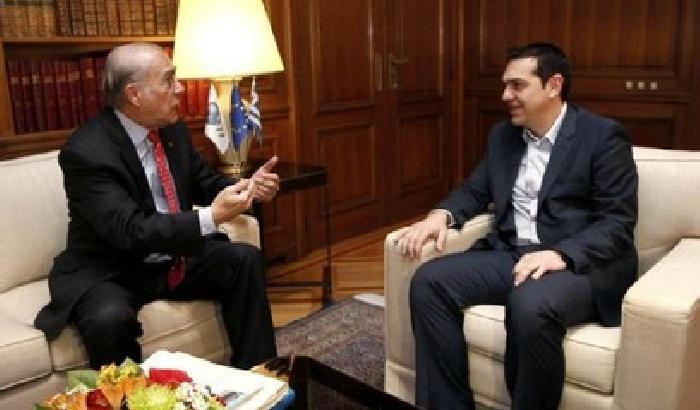 Alexis Tsipras e Jose Angel Gurria