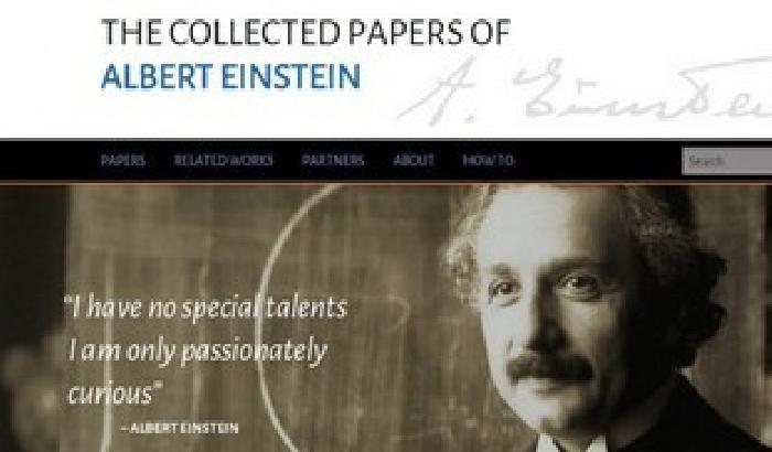 Einstein torna tra noi nero su bianco: tutte le sue lettere online