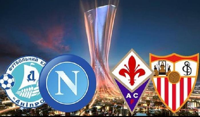 Europa League, niente derby italiano: Napoli-Dnipro e Siviglia-Fiorentina