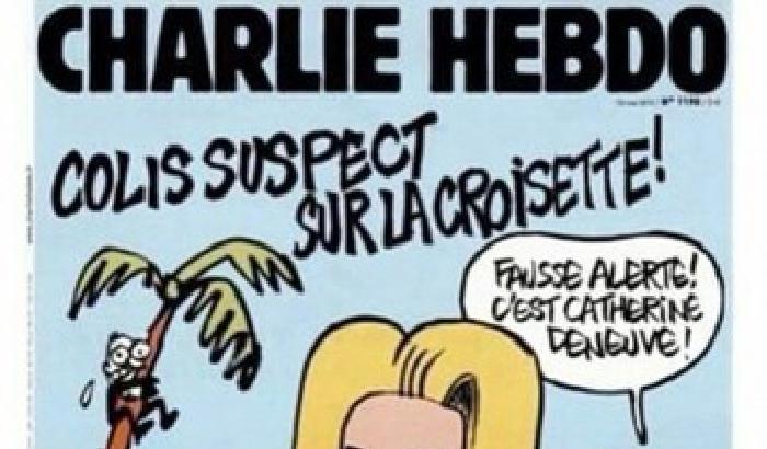 Cannes 2015, la Deneuve in copertina su Charlie Hebdo