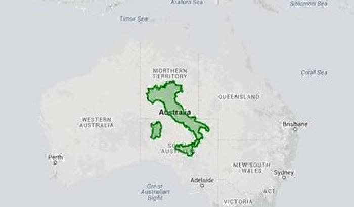 Mappa della Terra: ecco le grandezze reali