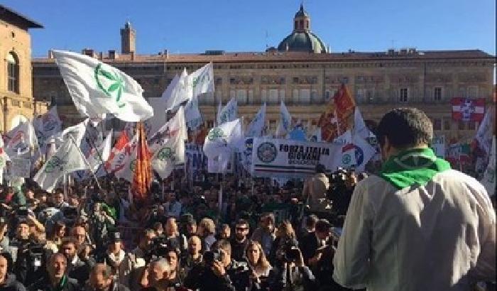 A Bologna i fascioforzaleghisti di Salvini erano quattro gatti