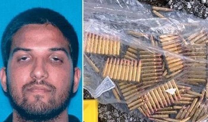 Syed Farook e i proiettili trovati dalla polizia nella sua abitazione