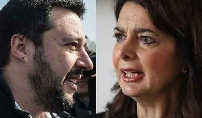 Matteo Salvini e Laura Boldrini 