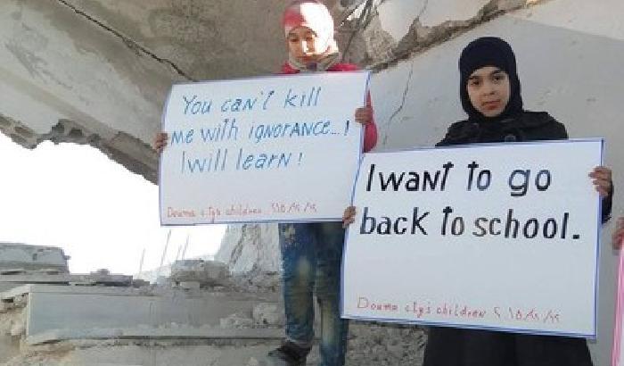 Il coraggio delle bambine siriane: 'non potrete ucciderci con l’ignoranza'