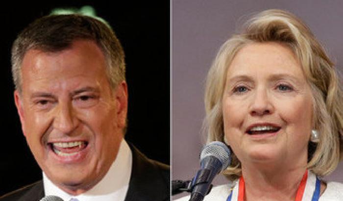 014A52-bill-de-blasio-e-hillary-clinton Bill De Blasio e Hillary Clinton