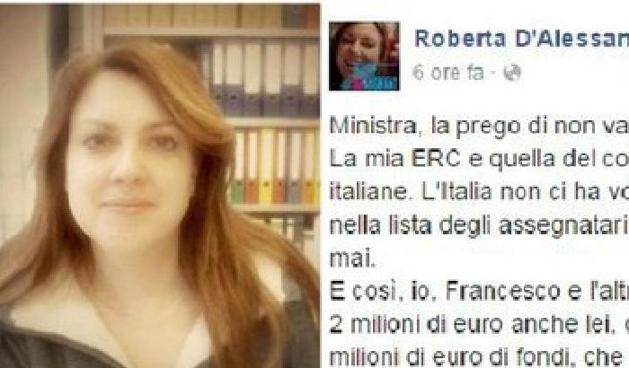 La ricercatrice zittisce il ministro: non si vanti, l'Italia non ci ha voluto