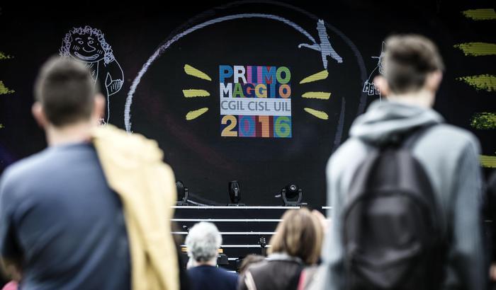 Il palco del Concertone a Roma