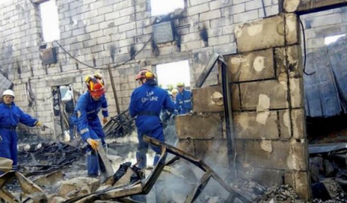 Kiev, incendio in una casa di riposo