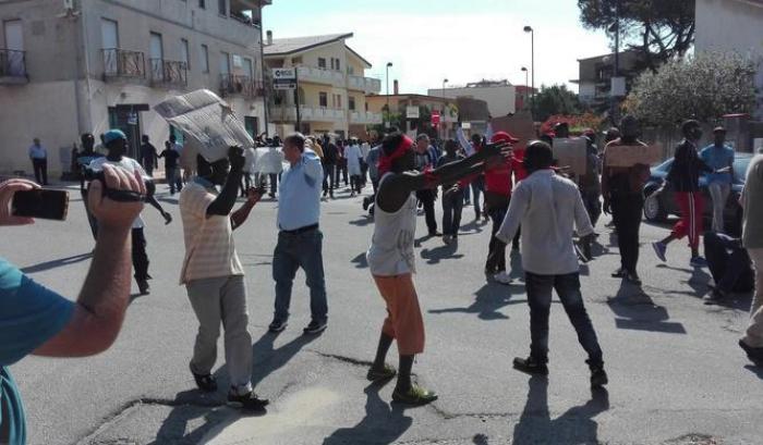 Protesta dei migranti a Rosarno