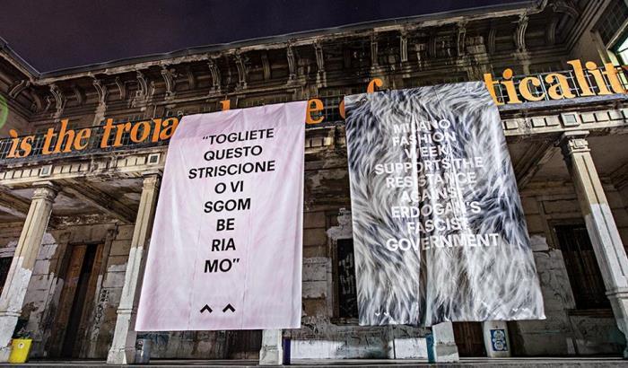 La repressione di Erdogan arriva anche a Macao: via lo striscione o vi sgomberiamo