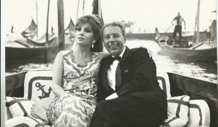 Gianluigi Rondi con Gina Lollobrigida in una foto di molti anni fa