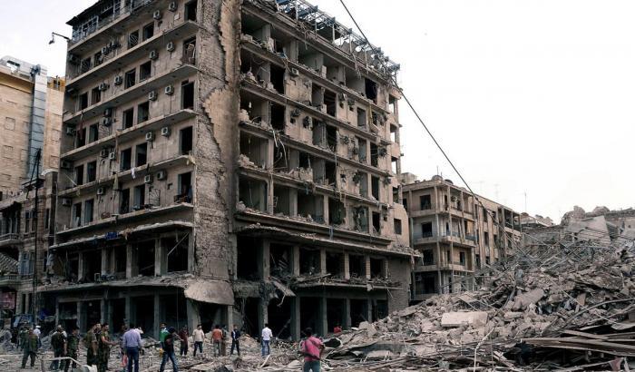 Distruzione ad Aleppo