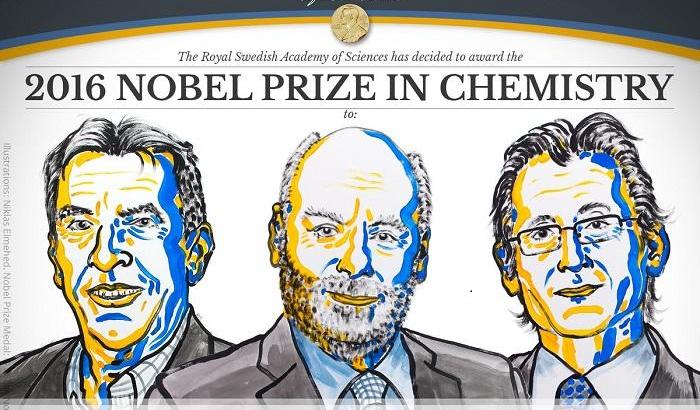 A Jean-Pierre Sauvage, J. Fraser Stoddart e Bernard L. Feringa il Nobel per la Chimica