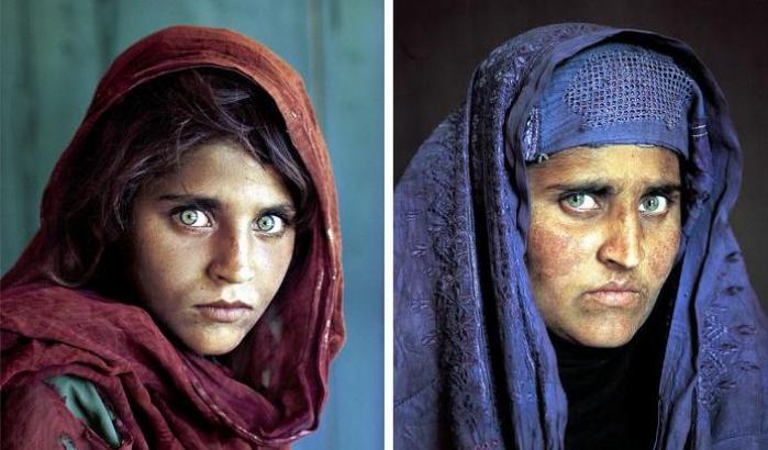 La ragazza afghana prima e dopo