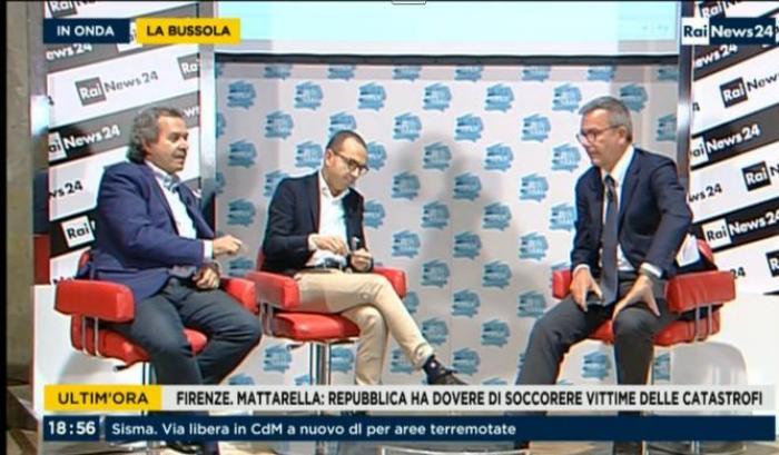 Una immagine de La Bussola trasmessa dalla Leopolda