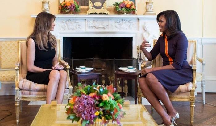L'incontro tra Melania Trump e Michelle Obama