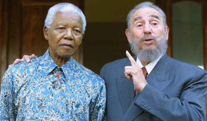 Castro con Nelson Mandela