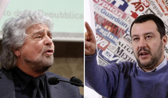 Salvini strizza l'occhio a Grillo: su molti punti c'è un'intesa...