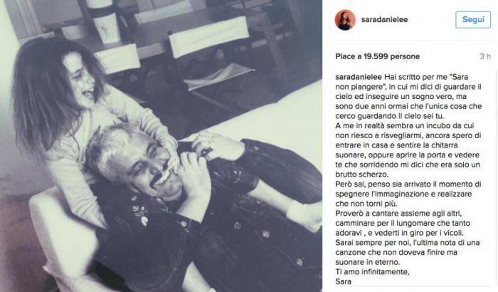 Pino Daniele, la figlia del cantautore lo ricorda con un messaggio su Instagram