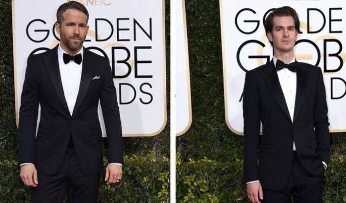 Ryan Reynolds e Andrew Garfield si baciano dopo aver perso contro Gosling