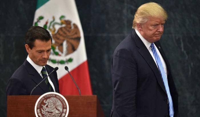Il presidente messicano Nieto con Trump