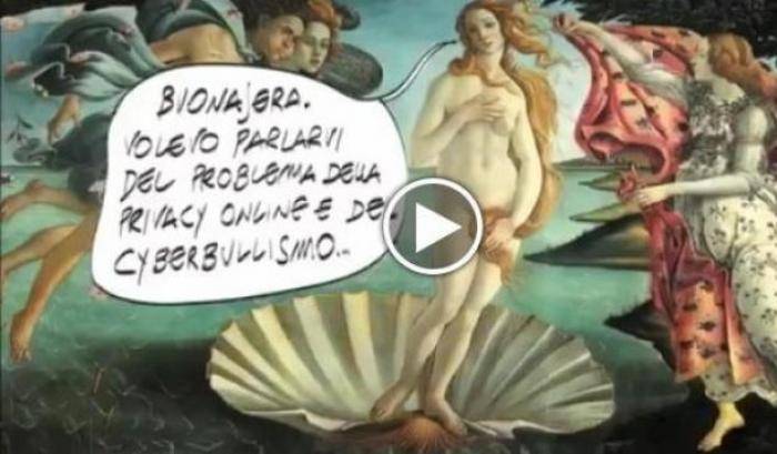 Gazebo fa satira sulla polemica social: Leotta come la Venere di Botticelli